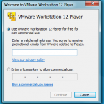 Cadastrando email wmware player